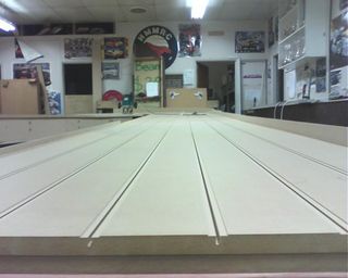 A view of how the routed lanes look