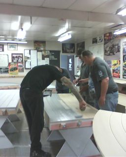 The first Day painting the Track Surface
