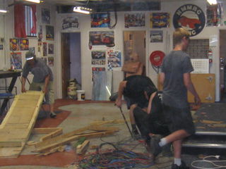 Finishing off dismantling the Track